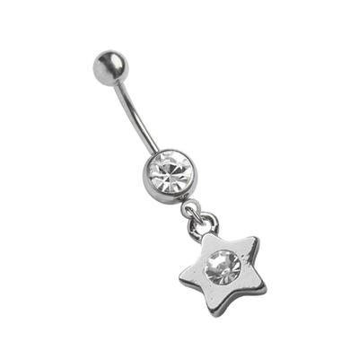 Bauchnabelpiercing ADELIA´S "Piercing Bauchnabelpiercing", silber, Piercings, Damen, onesize, Chirurgiestahl, Mit 8 mm Zirkoniakugel