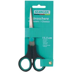 STANGER Büroschere stainless, schwarz-grün