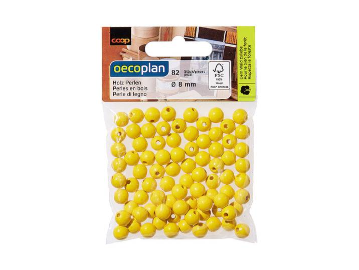 Oecoplan Holzperlen Poliert 8 mm 82 Stück