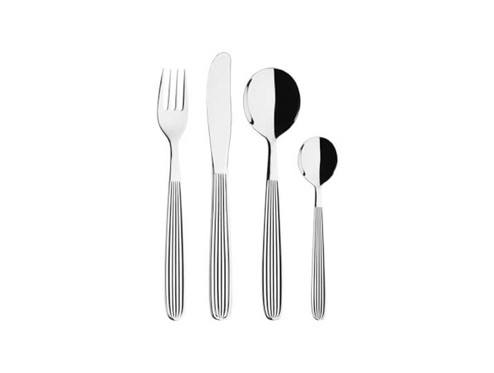 Iittala Scandia Besteckset 24-teilig aus Edelstahl, für 6 Personen 24-teiliges Besteck mit je 6 Gabeln, Messern, Löffeln und Kaffeelöffeln