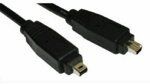 Cables Direct 1m FireWire 4-Pin Male to 4-Pin Male Cable - Black