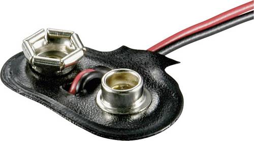 Beltrona 9V-T-Clip Batterieclip 1x 9V Block Druckknopfanschluss (L x B x H) 26 x 13 x 8mm