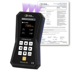 PCE Instruments UV Stroboskop PCE-LES 303UV-385-ICA inkl. ISO-Zertifikat 380 … 390 nm 60 … 300000 FPM Pocket Size