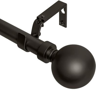Meriville 1-Inch Diameter Ball Single Window Curtain Rod