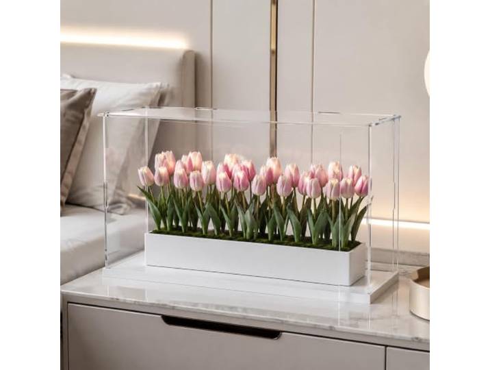 Acryl Vitrine Stapelbare, Quadratische Und Transparente Vitrine Aus Acryl Maßgefertigte Staubdichte Abdeckung, Steckmontage, Kunststoffboden – Für Langanhaltenden Schutz