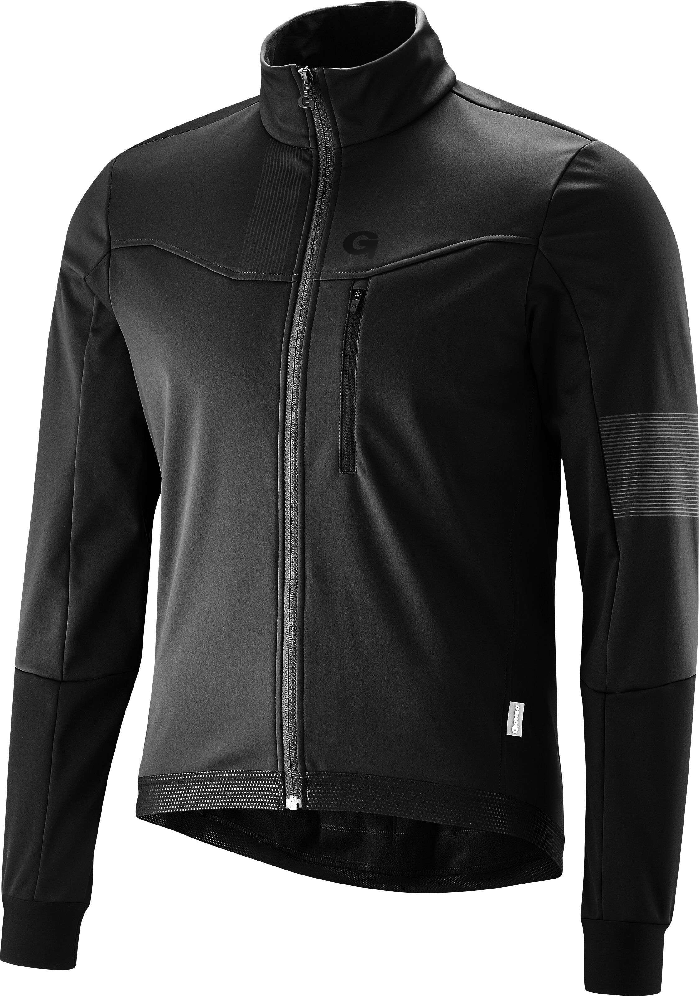 Fahrradjacke GONSO "Valaff", Herren, Gr. 3XL, schwarz, 100% Polyester, Jacken Fahrradjacke, Herren Softshell-Jacke, Windjacke atmungsaktiv und wasserabweisend schwarz 3XL