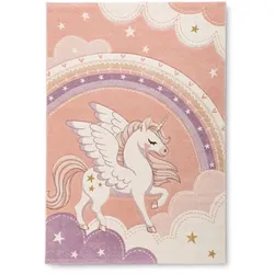 Kinderteppich Kids 160 x 230 cm Polypropylen Rosa Rose