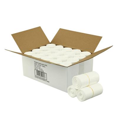 Müllbeutel, weiß, LDPE, 30 Liter, 500x600 mm, 20 Rollen a 50 Stück im Karton #410362