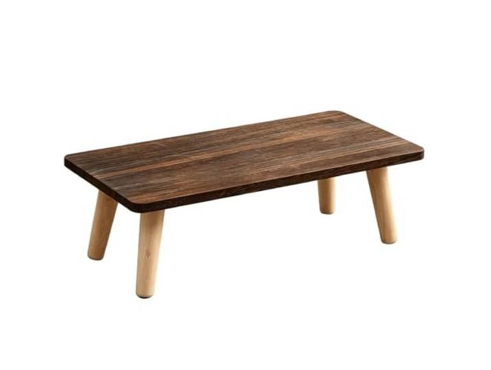 Zynqra ﻿Kleiner Teetisch,Tatami Couchtisch,Beistelltisch,Niedriger Tisch Dekorativer Tisch,rechteckiger Tischbeine aus Massivholz,für Boden Sitzen,einfache Montage