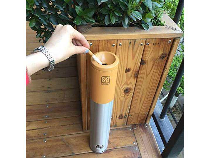 Aschenbecher aus Edelstahl for den Außenbereich – Robuster