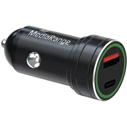 MediaRange MRMA120 KfZ-Ladegerät - USB-A/USB-C schwarz
