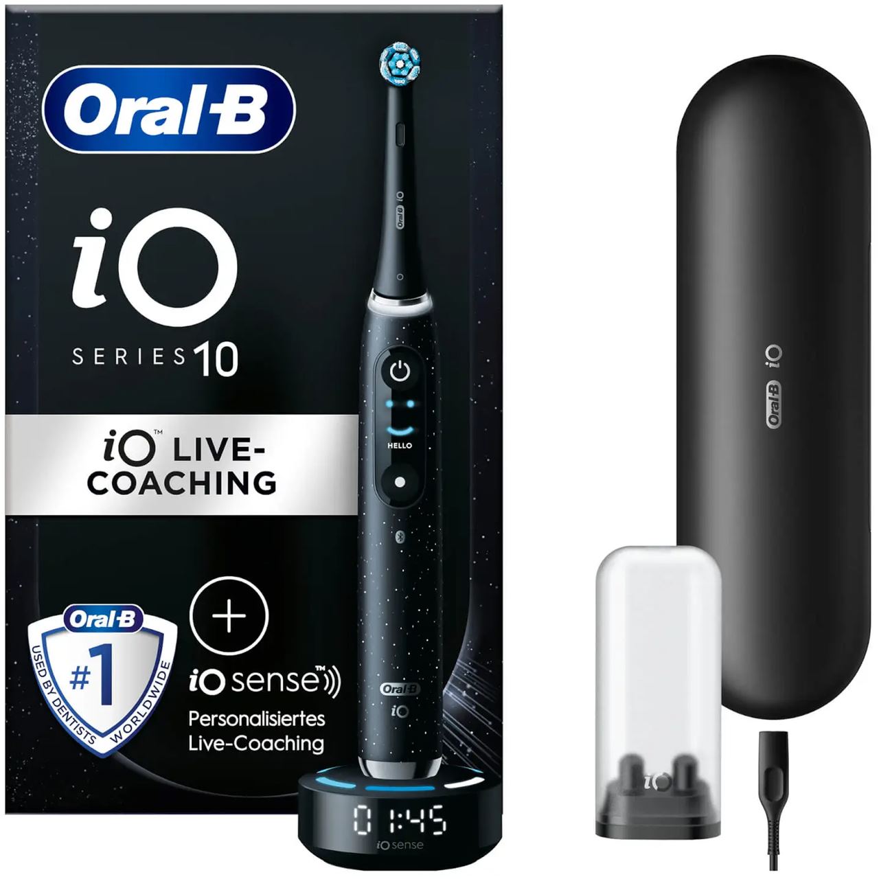 Braun Oral-B iO Series 10 Black Onyx Luxe Edition Elektrische Zahnbürste
