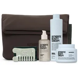 650ml Authentic Beauty Concept Geschenkset (Shampoo 300ml + Conditioner 250ml + Oil 100ml + Kamm + Tasche)
