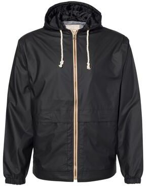 Weatherproof 193910 Vintage Hooded Rain Jacket in Black size 3XL   water-resistant Polyesterurethane