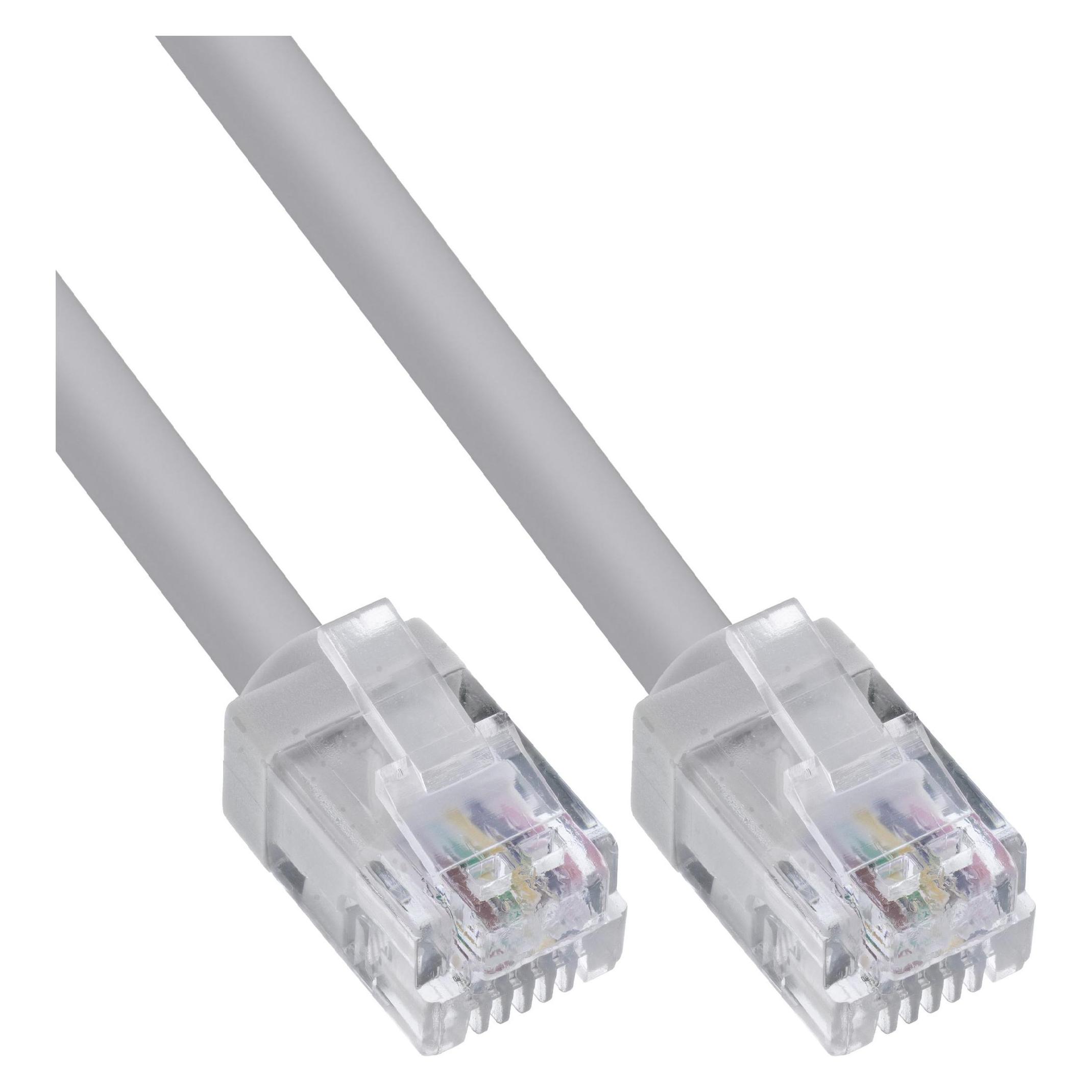 InLine Modular-Rundkabel RJ12, Stecker / Stecker, 6adrig, 6P6C, 3m (18743)