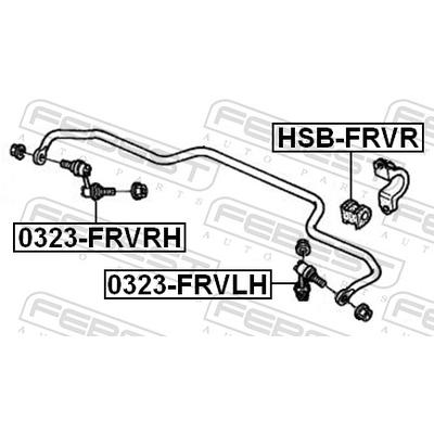 FEBEST Lagerung, Stabilisator HSB-FRVR Hinterachse für HONDA