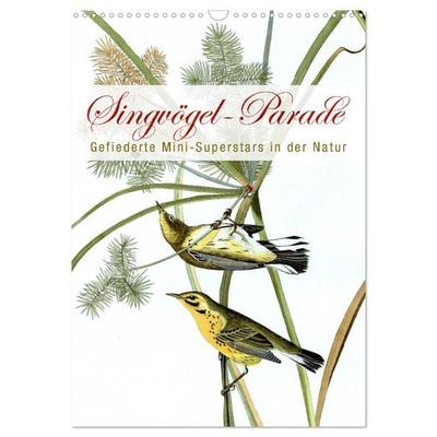 Singvögel-Parade (Wandkalender 2026 DIN A3 hoch), CALVENDO Monatskalender