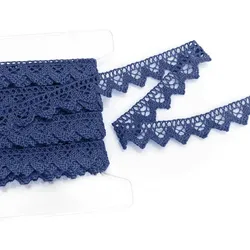 BW-Klöppelspitze "Emma", jeansblau, Breite 2 cm, Länge 5 m
