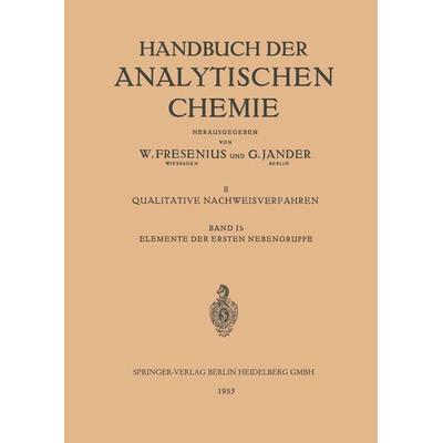 Elemente der Ersten Nebengruppe, Taschenbuch von , Springer Berlin, 978-3-540-01906-0