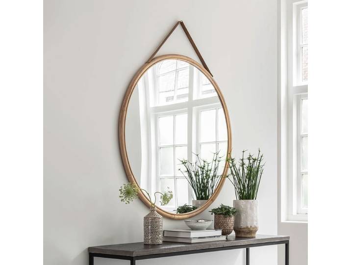 MUST Living Spiegel San Jose Rotan, 100cm - Naturel - Rond