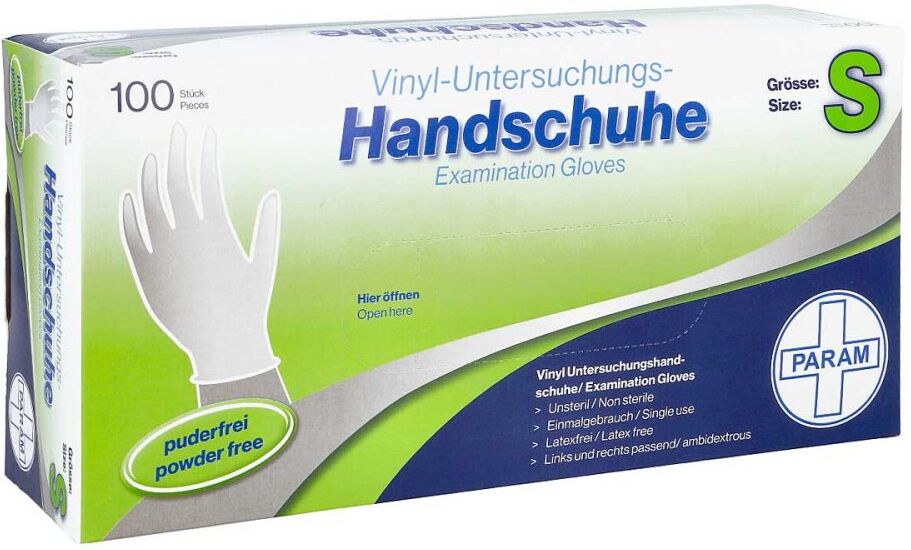 Handschuhe Einmal Vinyl puderfrei S