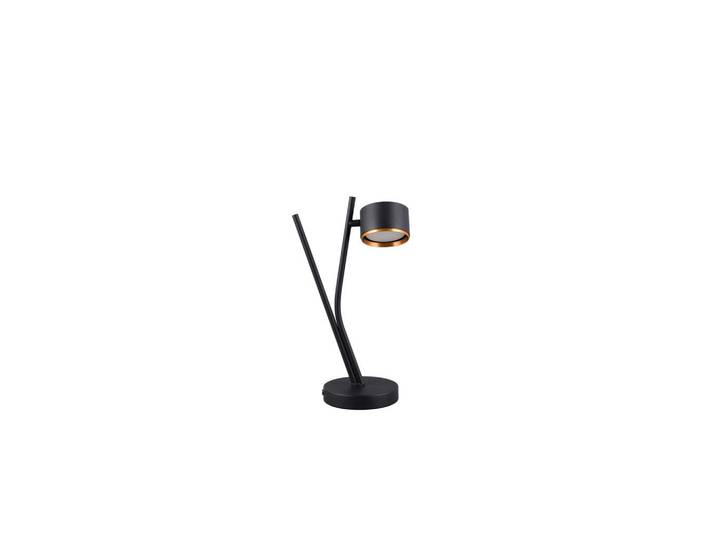 Trio Leuchten Tischleuchte Coda, Schwarz, Goldfarben, Messingfarben, Metall, 14x37.5x21.6 cm, Schnurschalter, Lampen & Leuchten, Innenbeleuchtung, Tischlampen, Tischlampen