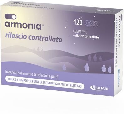 Giuliani Armonia Rilascio Controllato Integratore Melatonina 1mg 120 Compresse Senza Lattosio