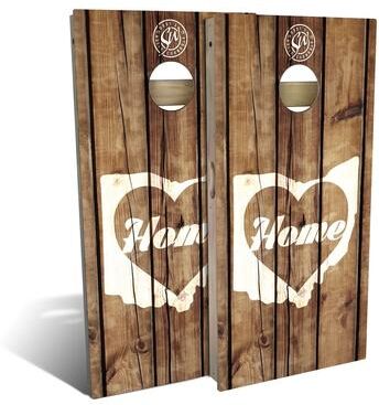Skip's Garage Ohio Home Vintage Outdoor Cornhole Board Set