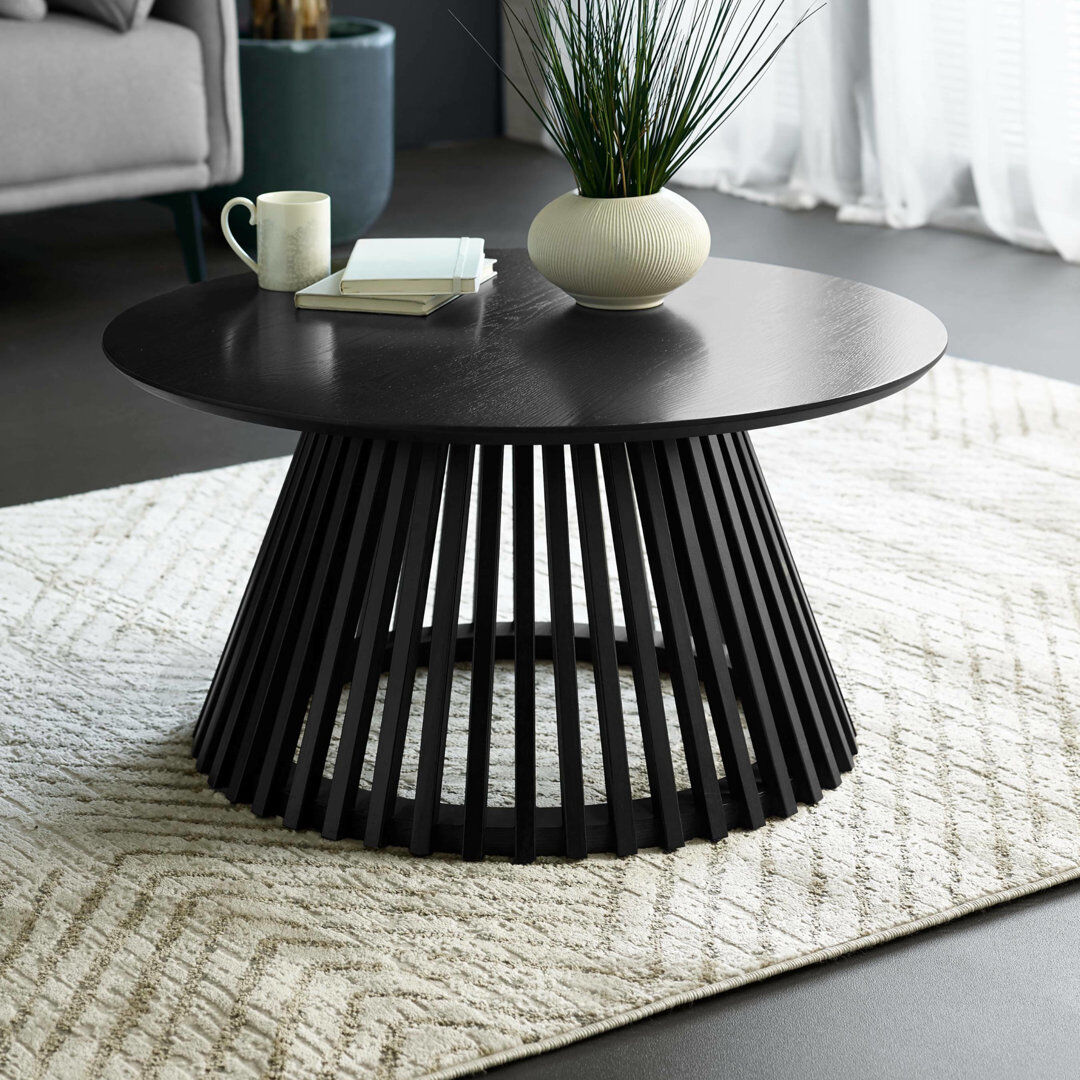 Metro Dejania Pedestal Coffee Table Black 40cm H X 80cm W X 80cm D