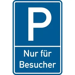 Parkplatzschild, Nur für Besucher, 600x400mm, Alu geprägt - 400x600x0.6 mm Aluminium geprägt