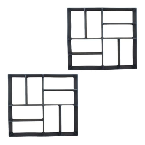 Relaxdays tegelvorm, 2-delige set, zwart, B/D: 40 x 40 cm