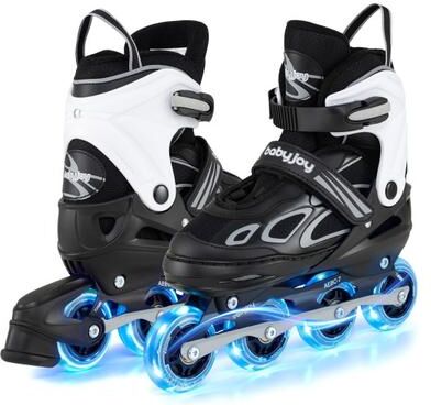 Costway Adjustable Kids' Incline Skates 4 Sizes Adjustable Blade Roller-Black