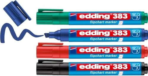edding 383 Flipchart-Marker farbsortiert 1,0 - 5,0 mm, 4 St.