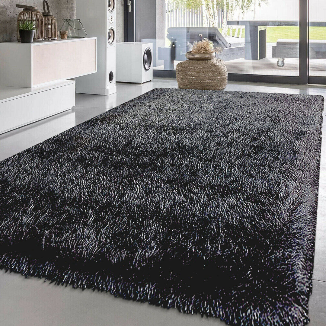 Fairmont Park Solid Colour Indoor / Outdoor Area Rug Charcoal Runner 60 x 220cm