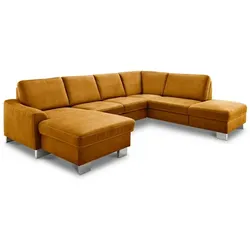 MAISON Wohnlandschaft Atlanta Mikrofaser Zimt