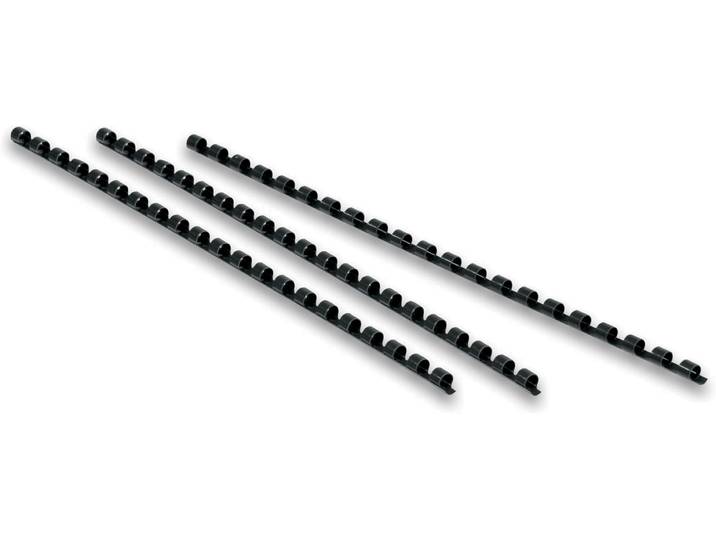 Fellowes Baguettes de reliure anneaux métal - 10 mm - Noir - Boîte de 100