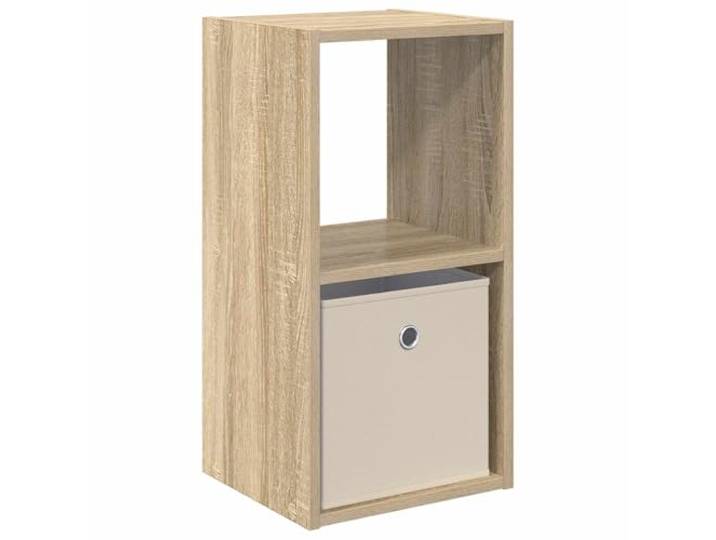 KUPTYERFG Nachttisch Sonoma-Eiche 30,5x27x59,5 cm Holzwerkstoff Schublade Schlanker Beistelltisch für Schlafzimmer und Home Office mit Fach und unauffälligem Griff für ordentliche Aufbewahrung.