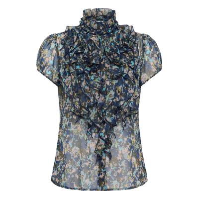 Langarmhemd SAINT TROPEZ "Damen Langarm - Hemd LiljaSZ", Damen, Gr. M, N-Gr, bunt (big dipper camouflaged blooms), Obermaterial: 100% Polyester PES., Hemden