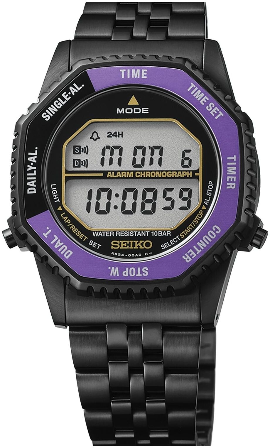 Seiko Conceptual Series Digital Alarm Chronograph 145th anniversary rannekello,