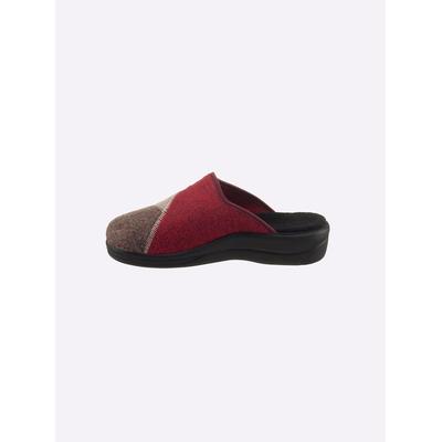 Pantoffel CASUAL LOOKS, Damen, Gr. 40, beige (beige, rot), Filz, Schuhe