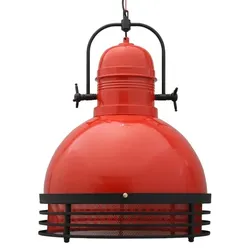 Bamyum Deckenlampe Vintage Industrial Rot Pendelleuchte