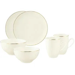Seltmann, Geschirrset, Savona Goldlinie Frühstücks-Set (6 Stk.)