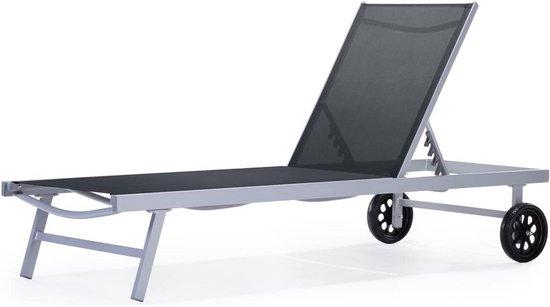 Famanu Liege mit Rädern für Garten und Terrasse - Robustes Aluminium und Textil