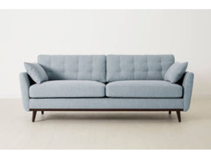Dreisitzer-Sofa Model 10, Meerglasblau