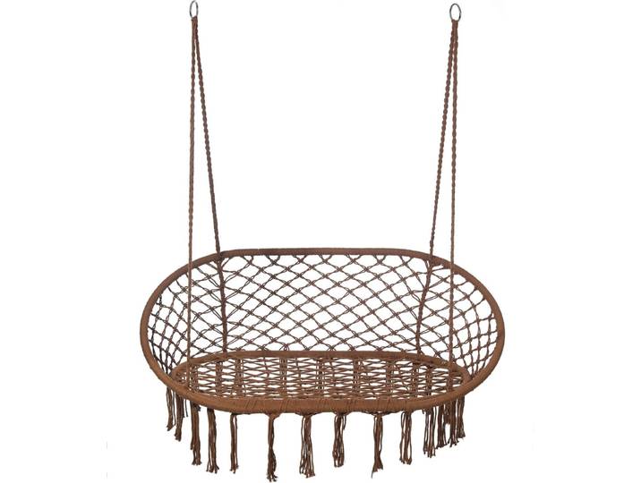 Fauteuil suspendu Rebecca Mobili Hesperis 150x130x70 Polycoton acier brun Boho