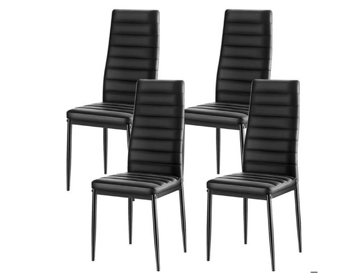 Chaises Modernes - DUOKU - DA258 - Dossier Ergonomique - Assise en Cuir - Pieds en Métal