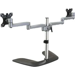 StarTech Dual Monitor Stand (Tisch, 32", 8 kg), Monitor Halterung, Schwarz, Silber