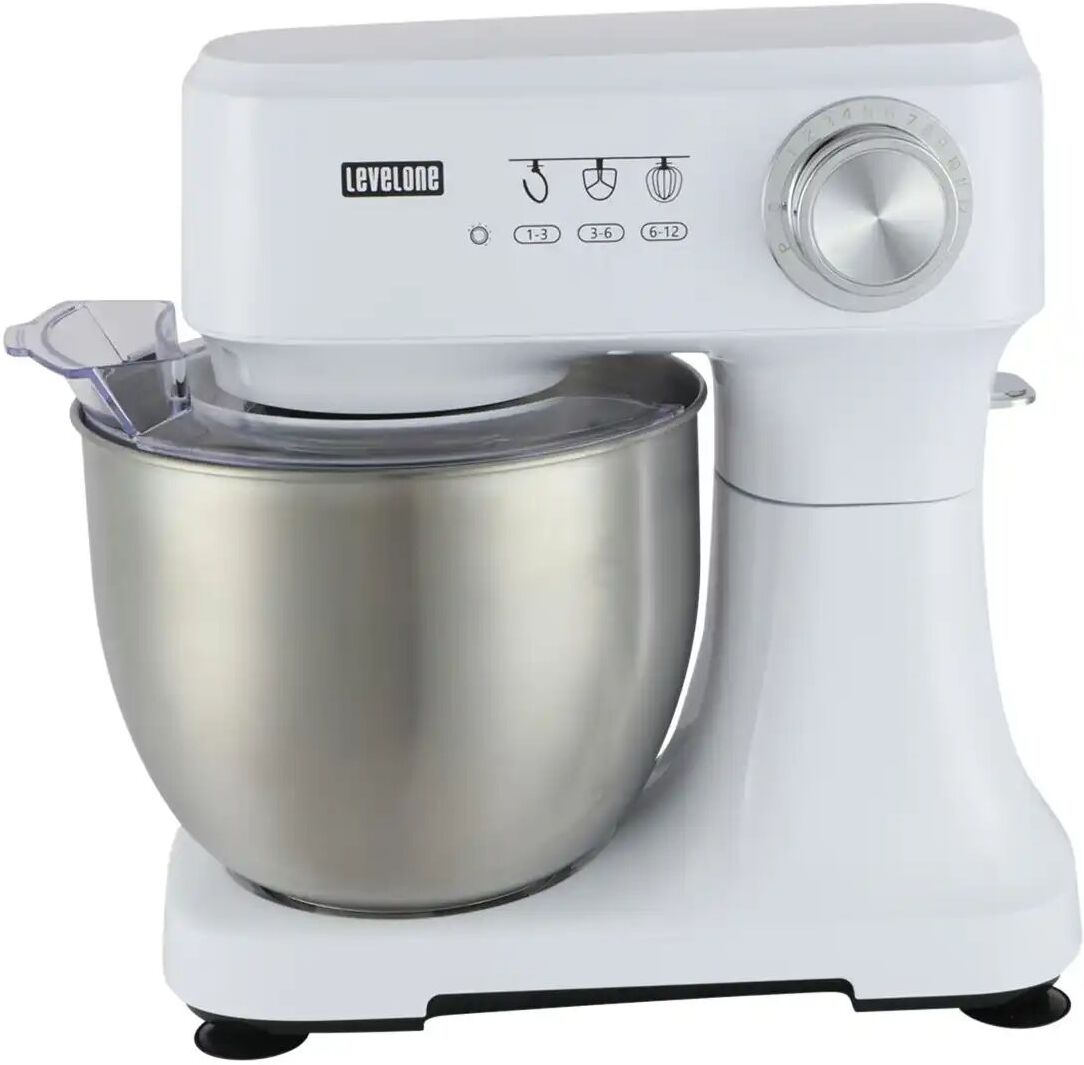 LevelOne Küchenmaschine  KM-800WES ¦ weiß ¦ Metall,Kunststoff,Edelstahl ¦ Maße