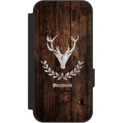 Nivocase Klapphülle für Google Pixel 10a Handyhülle aus Kunst Leder NIVOflip schwarz Hirsch Holz Holzoptik (Google Pixel 10a), Smartphone Hülle, Braun, Schwarz