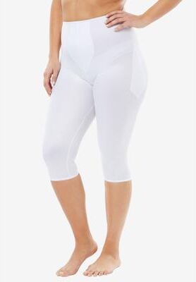 Plus Size Women's Light Control Capri Shaper by Rago in White (Size 8XL) Slip